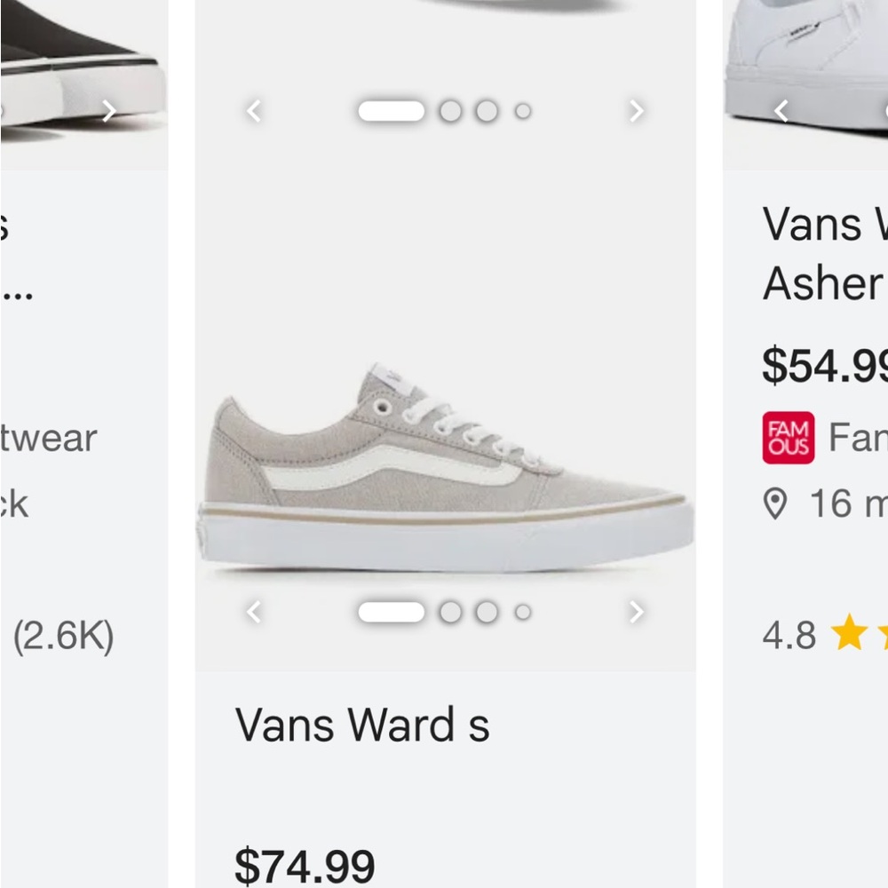 White beige vans great condition